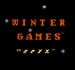 Winter Games (USA) Title Screen